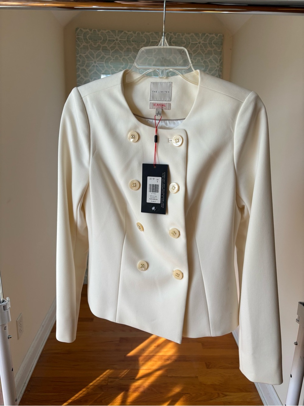 The Limited Cream Double-Breasted Blazer NWT Size Small. Original Price $168